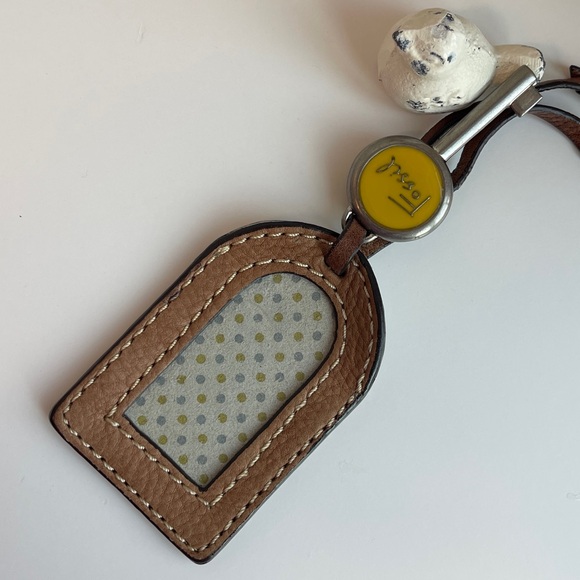 Fossil Luggage Tag Bag Charm - Picture 4 of 11